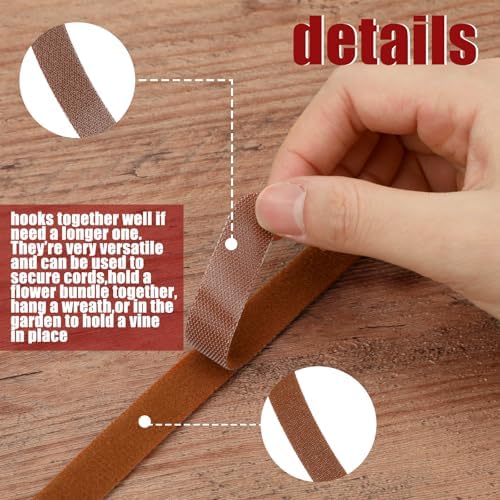 100 Pcs 100 Pcs Christmas Garland Ties for Wreath, Brown, 12 Inch
