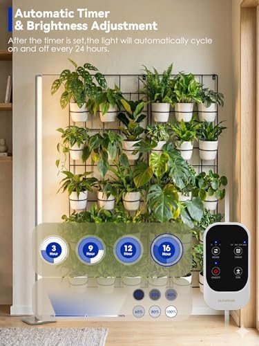GLOWRIUM 60in Standing Grow Light, Vertical Grow Lights for Indoor Plants
