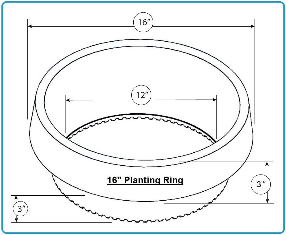 14-Pack 16-inch Planting Rings – Deep Watering Basin & Garden Edging.
