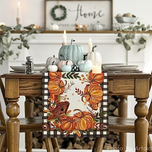 Artoid Mode 210 GSM Fall Table Runner Home Party Decor 13x36 Inch