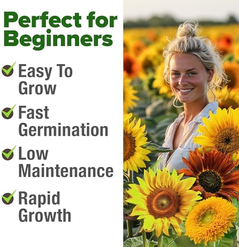 HOME GROWN Sunflower Mix Seeds, 9 Variety, 1,500+ Seeds