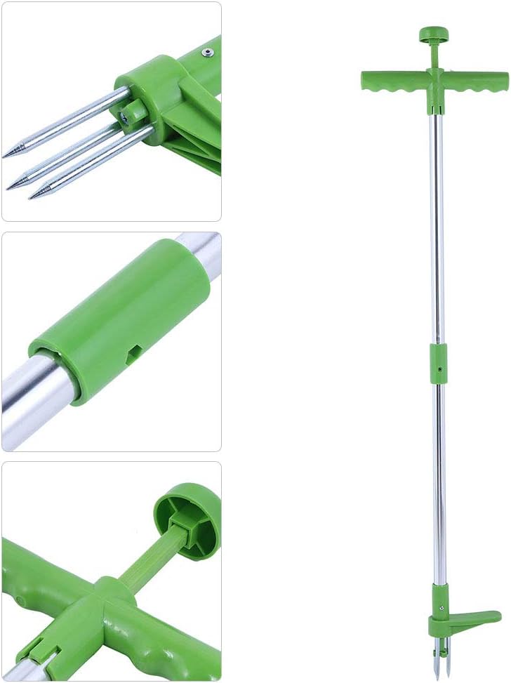 Portable Puller Tool Stand Up Weeder Long Handle Garden Lawn Root Killer Remover Heavy Duty Ergonomic Design for