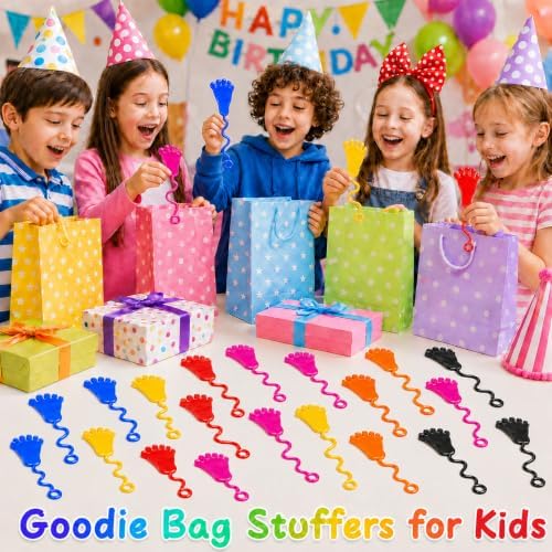 30 Pack Sticky Hands Bulk Party Favors for Kids 4-8 8-12 3-5, Stretchy Sticky Feet Slappy Hands Toys,Goodie Bag Stuffers for Kids Birthday Party,Classroom Prizes Treasure Box Toys Pinata Fillers