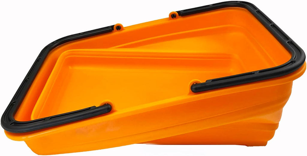SAMMART Collapsible Basket with Handle 8L (2.1 Gallon) - Portable Outdoor Picnic Basket/Crate - Foldable Basin for