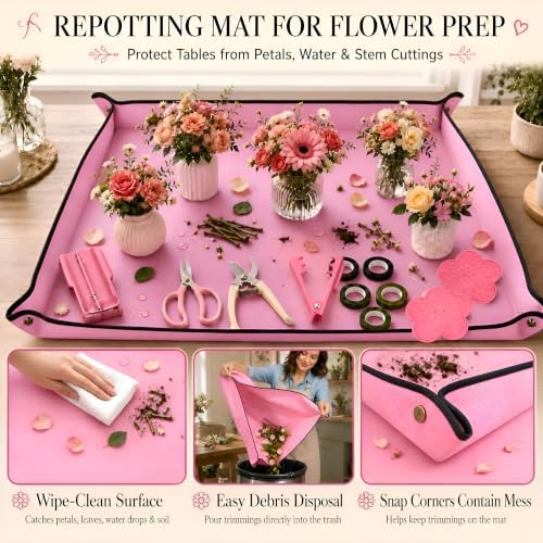 Rose Thorn Stripper Tool w/Repot Mat Wedding Florist Home Flower Arrngement