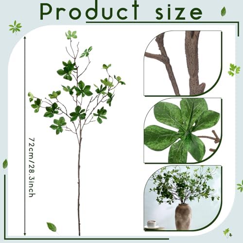 Suncalla 6 Pcs Artificial Greenery Stems,28.3" Fake Plants Branch