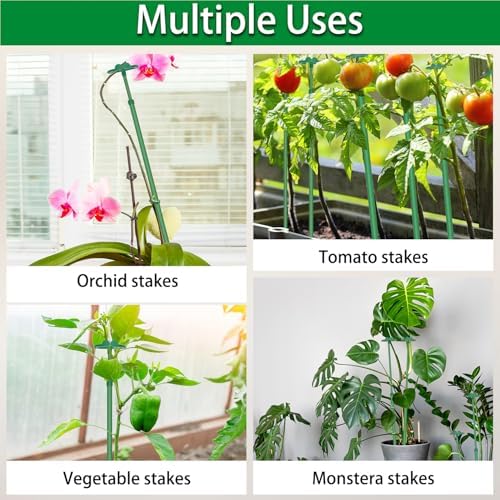 Extendable Plant Stakes,Length Scalable From17.9to42.3IN Plant SupportStake