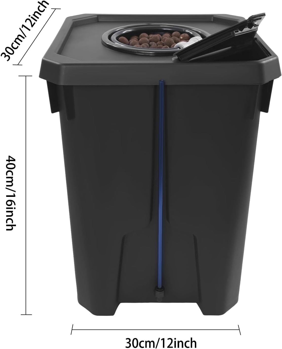 Hydroponic Growing Bucket Kit, Recirculating Hydroponics Growing System Drip Garden System with 2 Hydroponics Growing