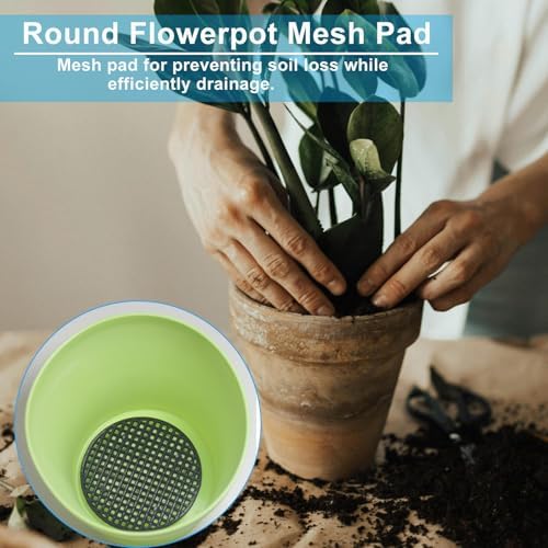 Plant Drainage Mesh Pads, 1.8 Inch, 100pcs Plastic Grid Mat