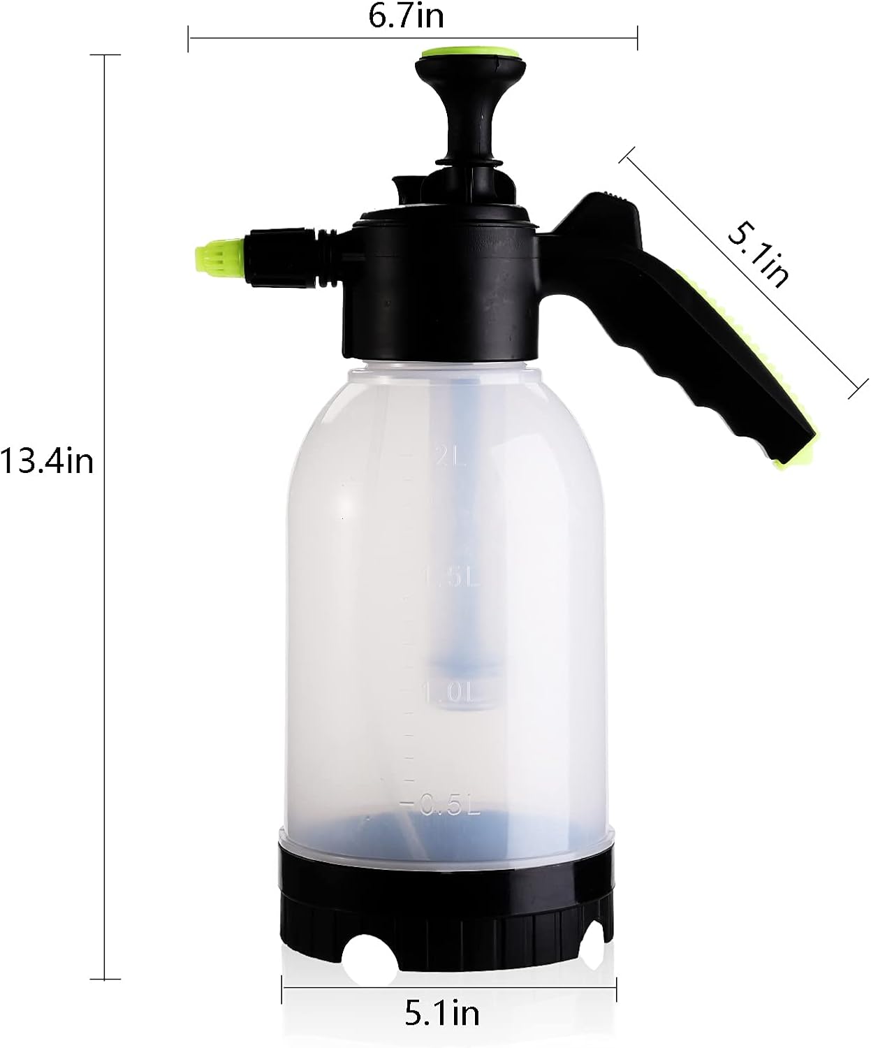 2 Pack 0.5 Gallon Hand held Garden Sprayer Pump Pressure Water Sprayers, Multi-Purpose Hand Sprayer for Lawn, Garden
