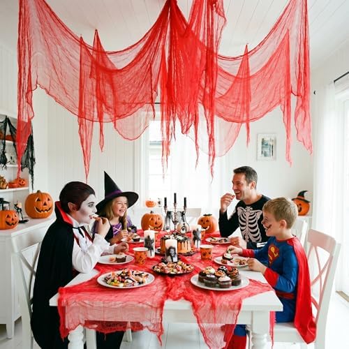 RunNico 500"x39" Large Halloween Scary Gauze, Spooky Cloth Party Decoration