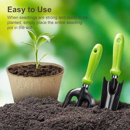 26 Pcs Peat Pots, Biodegradable Pots for Seedlings with Drain Holes, Garden Plant Nursery Pots for Plants, Vegetables,Fruits and Herb (26)