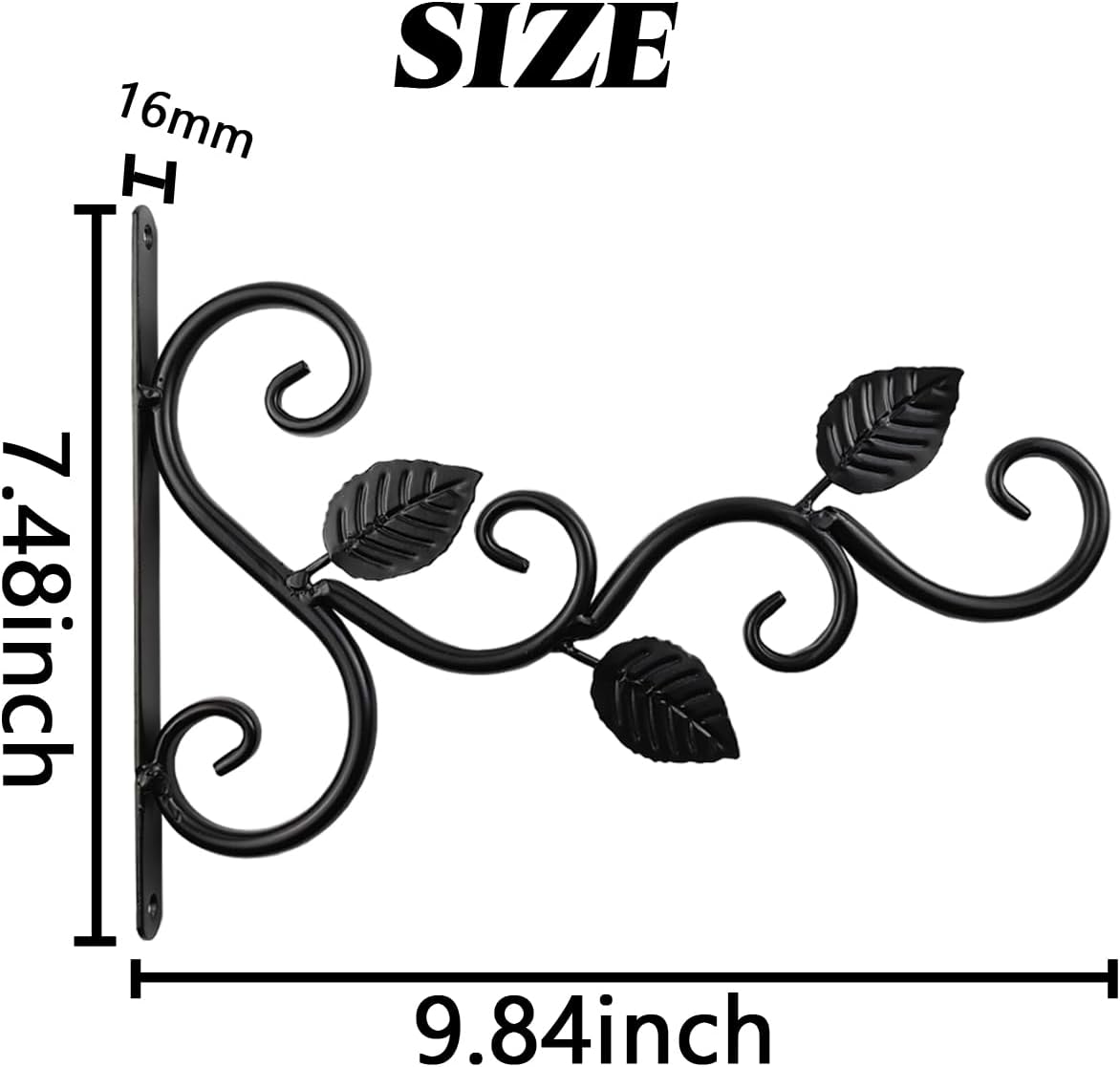 TIHOOD 4PCS Plants Hangers Outdoor Indoor Decor, Wall Hooks for Hanging Plant Bracket, Plant Hooks for Bird Feeder