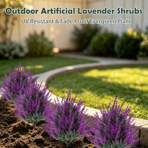THKFUL 4 Pack Artificial Topiary Ball Trees Outdoor, UV Resistant Fall Faux Boxwood Shrubs with Ground Spikes, Small Fake Grass Bushes for Front Porch Planters, Garden & Indoor Autumn Decor