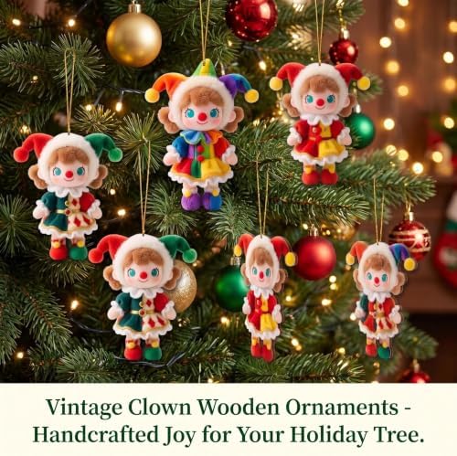 18Pcs Colorful Circus Clown Christmas Ornaments