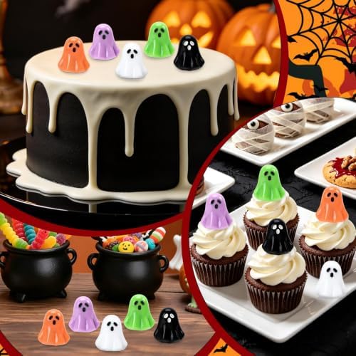 60Pcs Halloween Mini Resin Ghosts Figurines Little Ghost Bulk