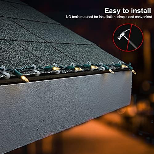 Christmas Light Clips for Outdoor, 400 Pack Mini Gutter & Shingle Clips