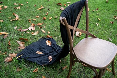 Black Cheesecloth Table Runner 120 Inch Fall Halloween Party Decorations