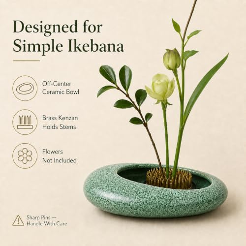 Ikebana Flower Frog Vase Kit,Flower Lovers,Practitioners,Craft Enthusiasts