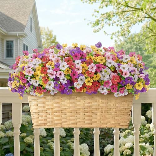 Lifewit Artificial Flowers for Outdoor, Faux Flowers for Garden Decor