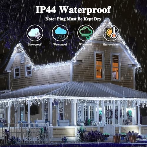 KAQ Connectable 800LED 288Ft String Lights, Christmas Lights Indoor Outdoor