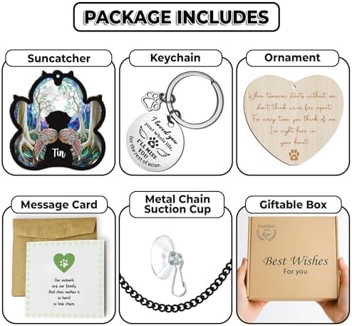 Personalized Angel Dog Memorial Suncatcher, Paw Suncatcher Remembrance Gift, Engraved Pet Memorial Ornament, Pet Sympathy Keychain, Loss of Animal Sympathy Card, Rainbow Bridge Dog Loss Gift
