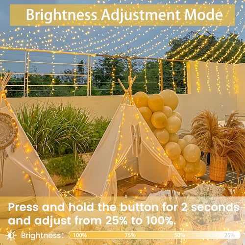 100 LED Connectable String Lights, 33FT Christmas Lights Outdoor Indoor