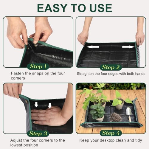 Waterproof Repotting Mat Super Thick for Potting Soil & Mix 39.5"x29.5"