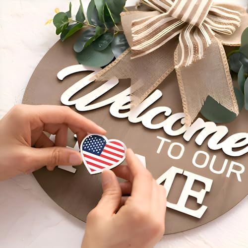 Welcome Sign for Front Door 12 in Wreath Decorations for All Seasons