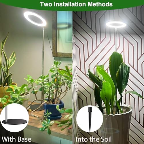 Aokrean Grow Lights for Indoor Plants, 6.3in Full Spectrum Growing Lamp