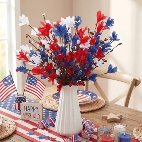 Janinka 18 Pcs Picks, Red White Blue