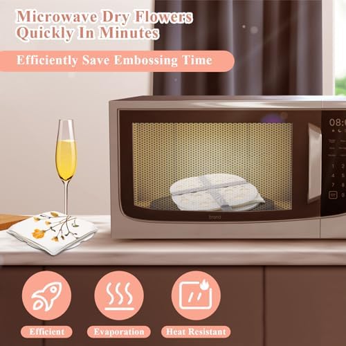 Catcan Microwave Flower Press Kit, 4 Layers Drying Pressing Kit, 8 x 8 inch