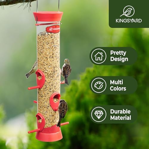 Kingsyard Tube Bird Feeder for Outdoors Hanging