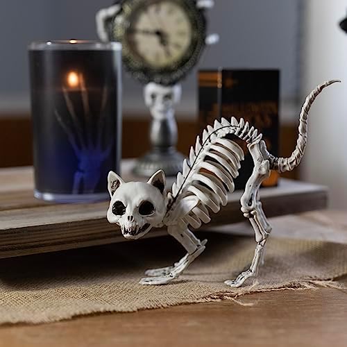 SCS Direct Kitten Skeleton Halloween 3 Pack - 7.5" Weather Resistant Decor