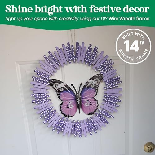 2-Pack 14 Inches Wire Wreath Frame – Round Metal Wreath Form