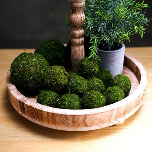 BYHER Natural Green Moss Decorative Ball,Handmade (2"-Set of 12)