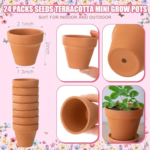 Reallnaive 24 Sets Baby Shower Party Favors Baby in Bloom Seed Packets