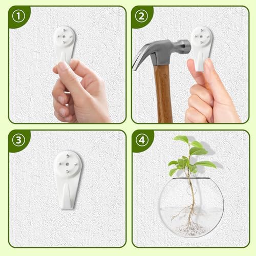 Wall Mount Plant Propagation Station - Clear Hydroponic Glass Vase, Oblate Planter for Indoor Plants | Perfect for Home, Office, Bathroom Decor | Gift for Plant Lovers (4)