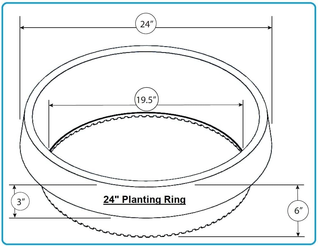 6-Pack 24-inch Tree Planting Rings – Deep Root Watering Basin & Edging.