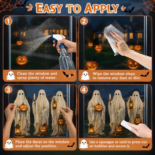 Halloween Decorations - Ghost Window Clings for Halloween Party Decor