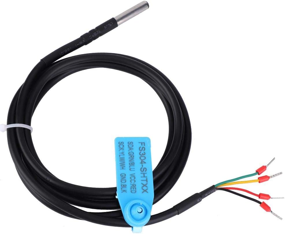Sensor Probe, I2C Interface Soil Temperature & Humidity Sensor Probe Soil Tester Digital Waterproof Sensor Monitoring