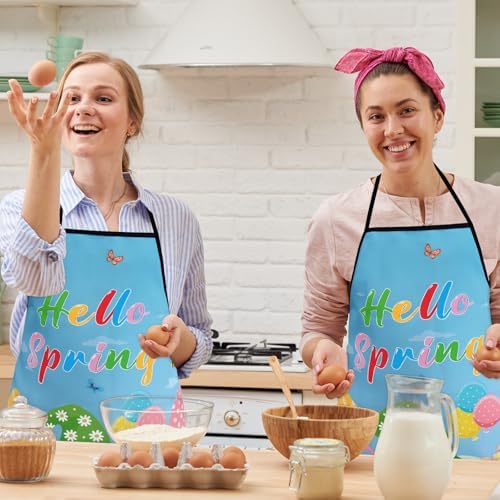 Funny Seasonal Holiday Apron, Adjustable Kitchen Cooking Apron for Women Men BBQ Baking Gardening Party Supplies