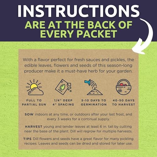 Organic Herb Seeds Variety Pack - 10 Individual Packs - 2026 Season - Basil, Cilantro, Dill, Thyme, Parsley and More! for Indoor & Outdoor Planting (Non-GMO, Certified Organic) (Pack of 2)
