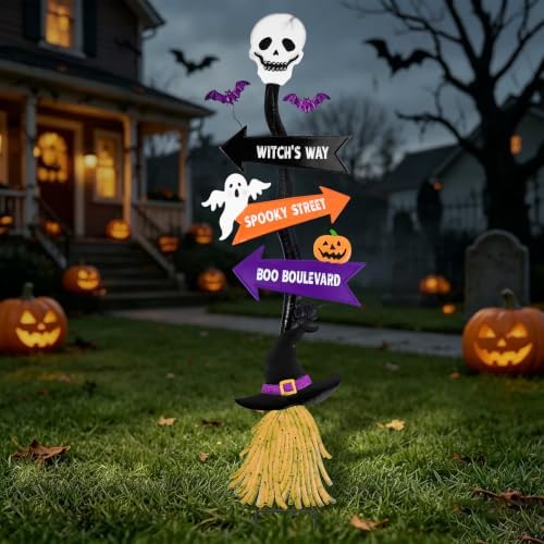 Halloween Yard Stakes Outdoor Decorations, 47.8” Halloween Yard Signs