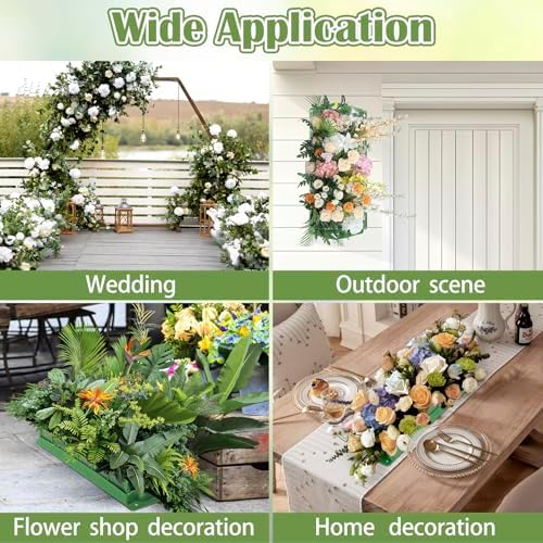 2PCS Floral Foam Cage, Flower Cage Holder, Dry and Wet Rectangle Flower Arrangement, Hangable Green Blocks Floral Foam Cages for Artificial Flesh Flower Wedding Holiday, Home, Garden Party Decorations