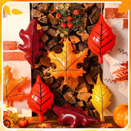12 Pcs Fall Inflatable Leaf Classroom Decor Thanksgiving Large Maple Leaf