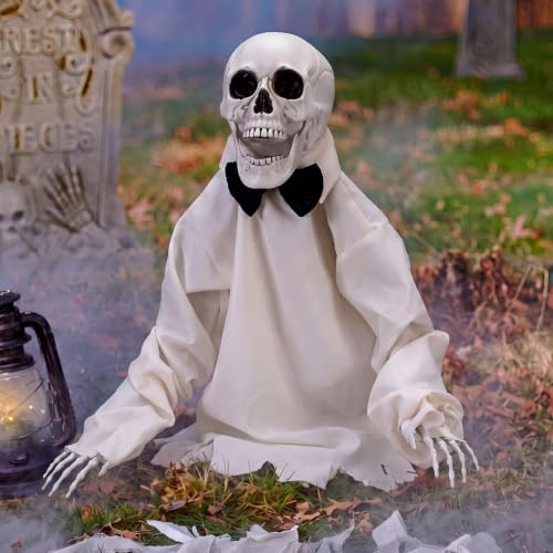Wenqik 16" Outdoor Halloween Groundbreaker Skeleton Decoration Yard Stake