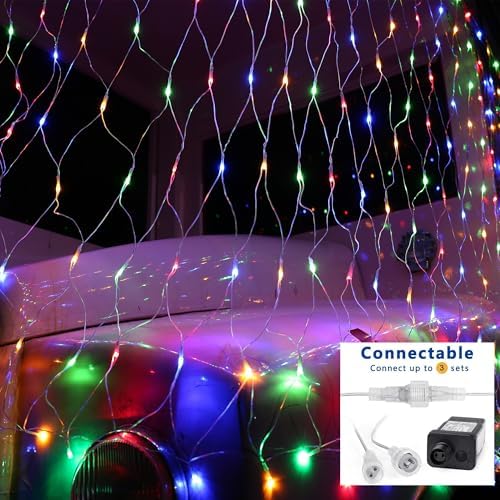 Joomer Christmas Net Lights - 11FT x 4.5FT 300LED Plug-in Light Multicolor