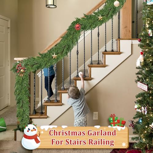 16 Ft Real Touch Christmas Garlands Thick Soft Bendable Pine Cedar Garland