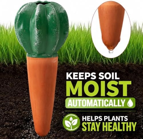 SURE YUESI 4PCS Self Watering Globes, Automatic Terracotta Watering Bulbs - Watering Spikes, Vacation Plant Watering Devices System, Plant Watering Globes for Indoor and Outdoor Plants - Cactus